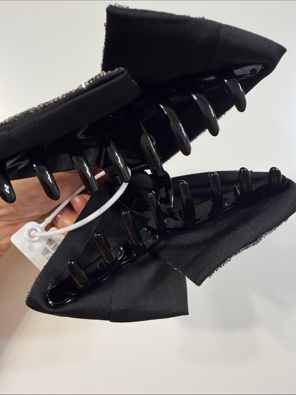 Women's Black Hair Claw Slide - Sleek Everyday Hold